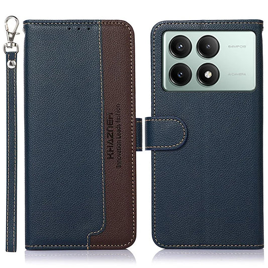 KHAZNEH For Xiaomi Redmi K70E 5G / Poco X6 Pro 5G Case Magnetic RFID Blocking Phone Stand Cover
