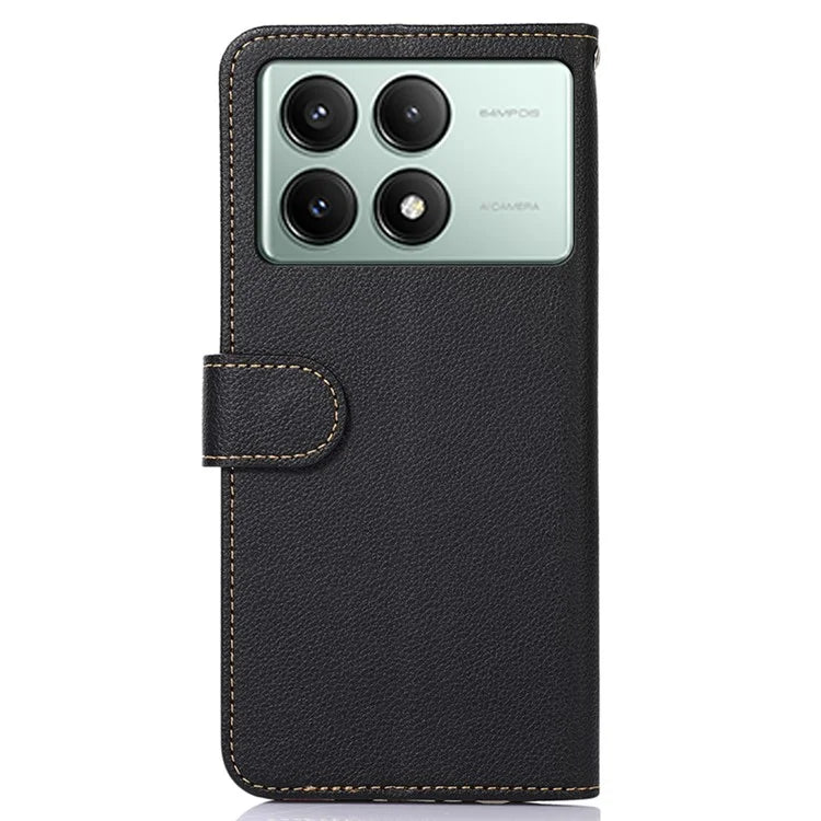 KHAZNEH For Xiaomi Redmi K70E 5G / Poco X6 Pro 5G Case Magnetic RFID Blocking Phone Stand Cover