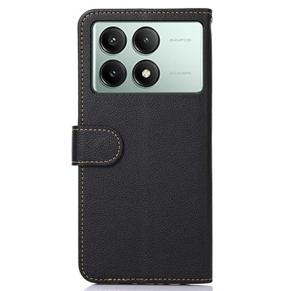 KHAZNEH For Xiaomi Redmi K70E 5G / Poco X6 Pro 5G Case Magnetic RFID Blocking Phone Stand Cover