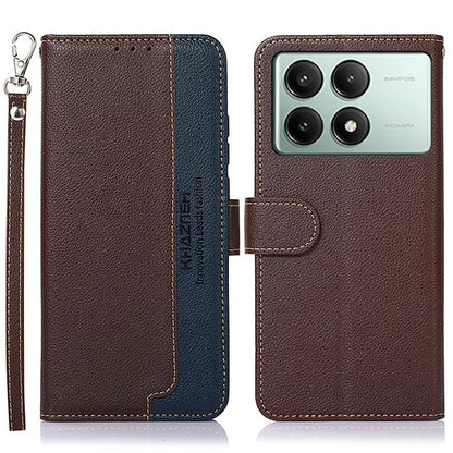KHAZNEH For Xiaomi Redmi K70E 5G / Poco X6 Pro 5G Case Magnetic RFID Blocking Phone Stand Cover
