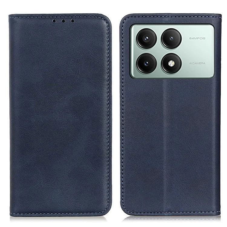 For Xiaomi Redmi K70E 5G / Poco X6 Pro 5G Case Split Leather Magnetic Flip Folio Phone Cover