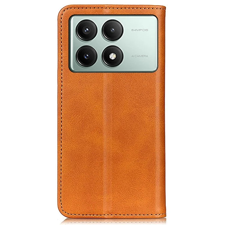 For Xiaomi Redmi K70E 5G / Poco X6 Pro 5G Case Split Leather Magnetic Flip Folio Phone Cover