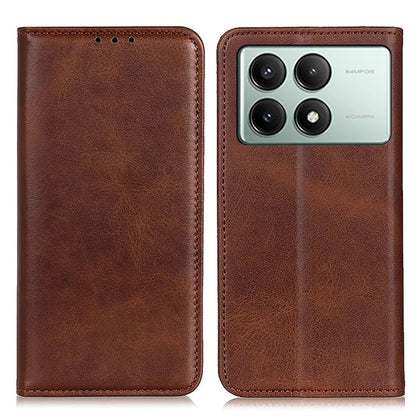 For Xiaomi Redmi K70E 5G / Poco X6 Pro 5G Case Split Leather Magnetic Flip Folio Phone Cover