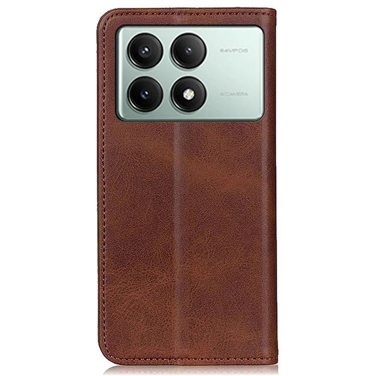 For Xiaomi Redmi K70E 5G / Poco X6 Pro 5G Case Split Leather Magnetic Flip Folio Phone Cover