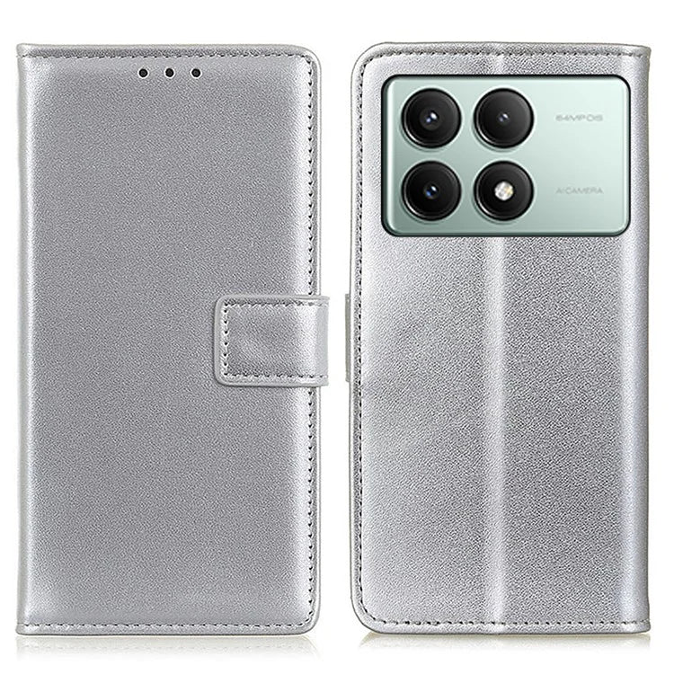 For Xiaomi Redmi K70E 5G / Poco X6 Pro 5G Case Leather Wallet Phone Cover with Magnetic Clasp
