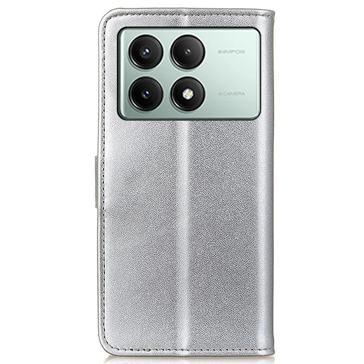 For Xiaomi Redmi K70E 5G / Poco X6 Pro 5G Case Leather Wallet Phone Cover with Magnetic Clasp