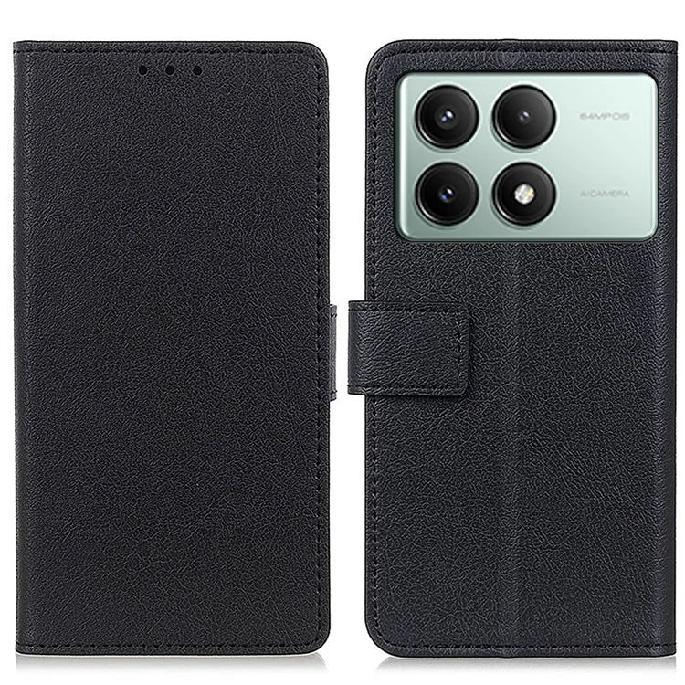 For Xiaomi Redmi K70E 5G / Poco X6 Pro 5G Wallet Case PU Leather Shockproof Texture Phone Cover