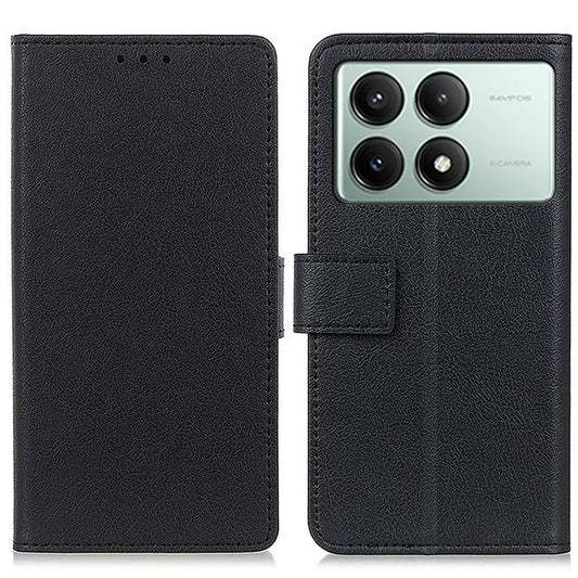 For Xiaomi Redmi K70E 5G / Poco X6 Pro 5G Wallet Case PU Leather Shockproof Texture Phone Cover