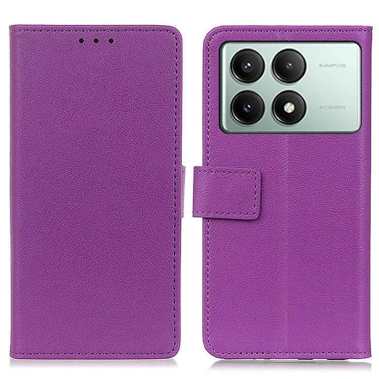 For Xiaomi Redmi K70E 5G / Poco X6 Pro 5G Wallet Case PU Leather Shockproof Texture Phone Cover