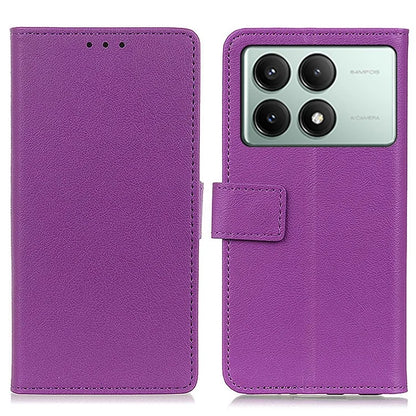 For Xiaomi Redmi K70E 5G / Poco X6 Pro 5G Wallet Case PU Leather Shockproof Texture Phone Cover