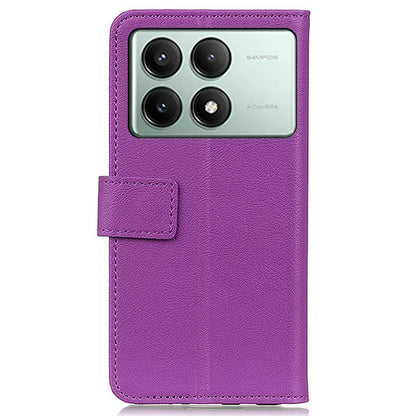 For Xiaomi Redmi K70E 5G / Poco X6 Pro 5G Wallet Case PU Leather Shockproof Texture Phone Cover