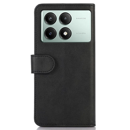 For Xiaomi Redmi K70E 5G / Poco X6 Pro 5G Case PU Leather Flip Phone Cover Cowhide Texture