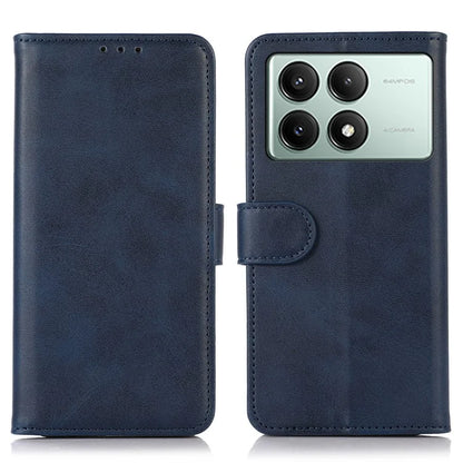 For Xiaomi Redmi K70E 5G / Poco X6 Pro 5G Case PU Leather Flip Phone Cover Cowhide Texture