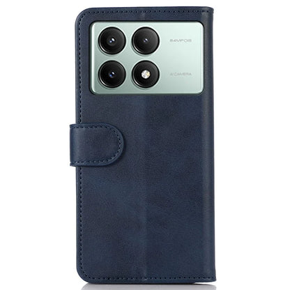 For Xiaomi Redmi K70E 5G / Poco X6 Pro 5G Case PU Leather Flip Phone Cover Cowhide Texture