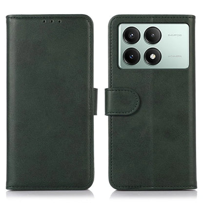 For Xiaomi Redmi K70E 5G / Poco X6 Pro 5G Case PU Leather Flip Phone Cover Cowhide Texture