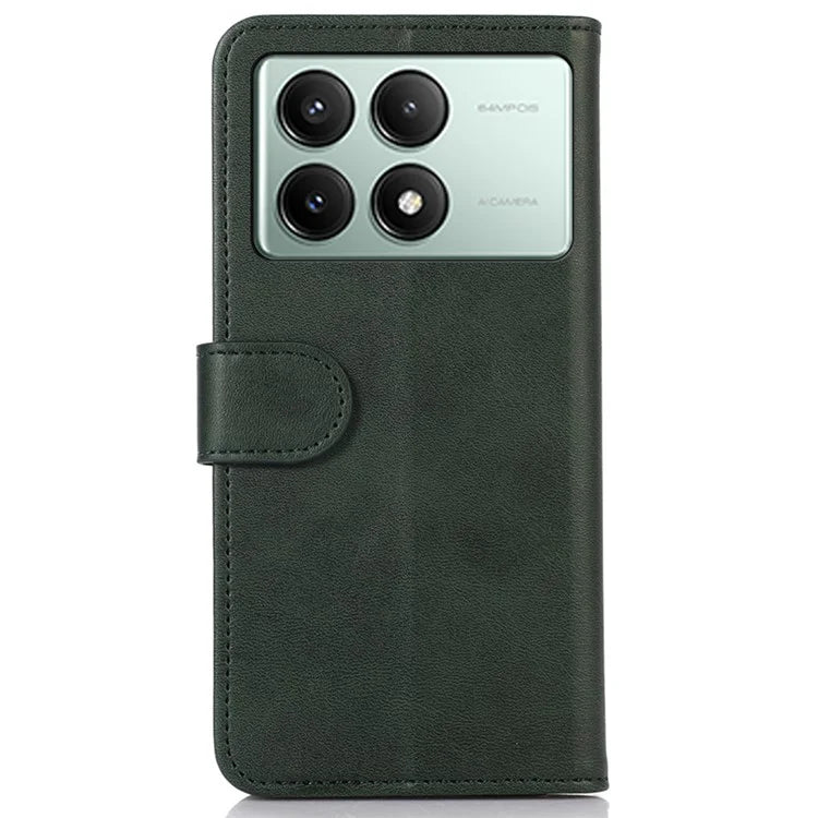 For Xiaomi Redmi K70E 5G / Poco X6 Pro 5G Case PU Leather Flip Phone Cover Cowhide Texture