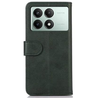 For Xiaomi Redmi K70E 5G / Poco X6 Pro 5G Case PU Leather Flip Phone Cover Cowhide Texture