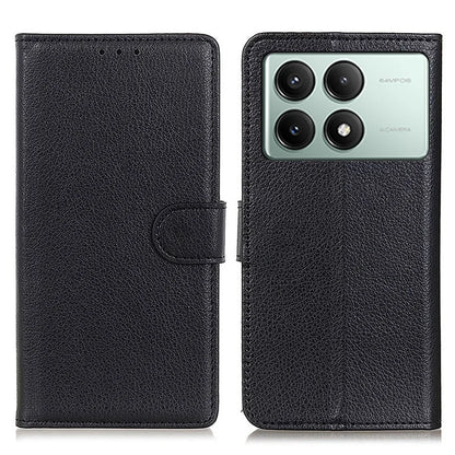 For Xiaomi Redmi K70E 5G / Poco X6 Pro 5G Case PU Leather Litchi Texture Wallet Phone Cover