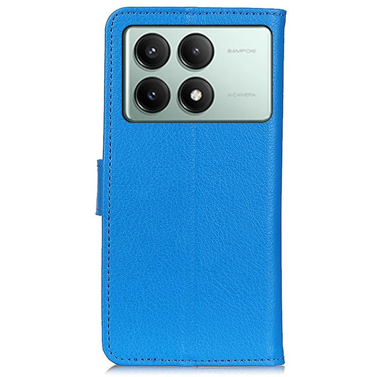 For Xiaomi Redmi K70E 5G / Poco X6 Pro 5G Case PU Leather Litchi Texture Wallet Phone Cover
