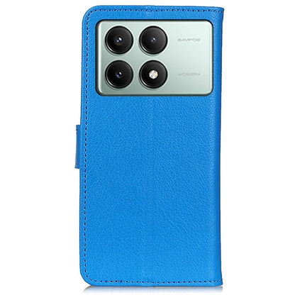 For Xiaomi Redmi K70E 5G / Poco X6 Pro 5G Case PU Leather Litchi Texture Wallet Phone Cover