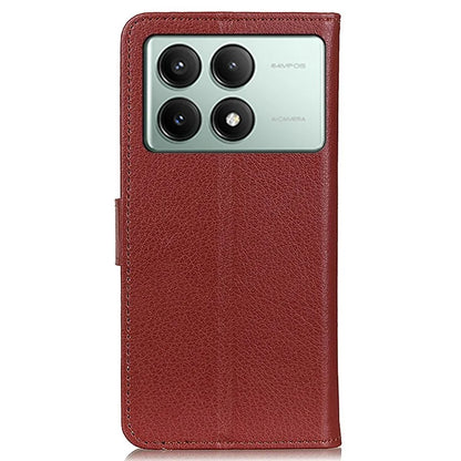 For Xiaomi Redmi K70E 5G / Poco X6 Pro 5G Case PU Leather Litchi Texture Wallet Phone Cover