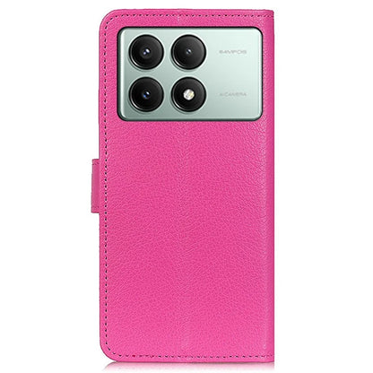 For Xiaomi Redmi K70E 5G / Poco X6 Pro 5G Case PU Leather Litchi Texture Wallet Phone Cover