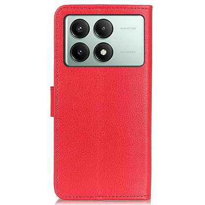 For Xiaomi Redmi K70E 5G / Poco X6 Pro 5G Case PU Leather Litchi Texture Wallet Phone Cover