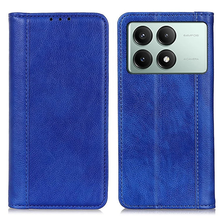 For Xiaomi Redmi K70E 5G / Poco X6 Pro 5G Case Wallet Split Leather Litchi Texture Phone Cover