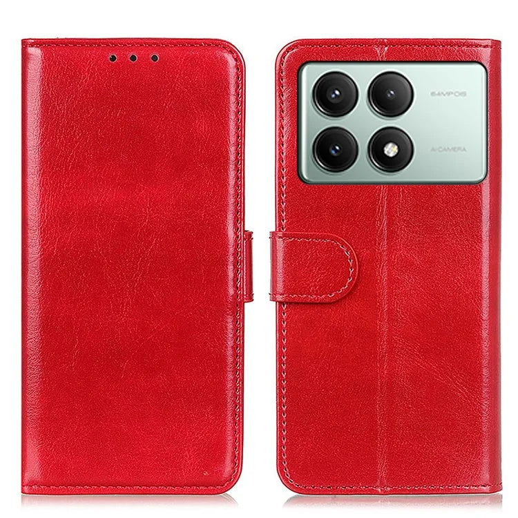 For Xiaomi Redmi K70E 5G / Poco X6 Pro 5G Case Crazy Horse Texture Wallet Phone Cover