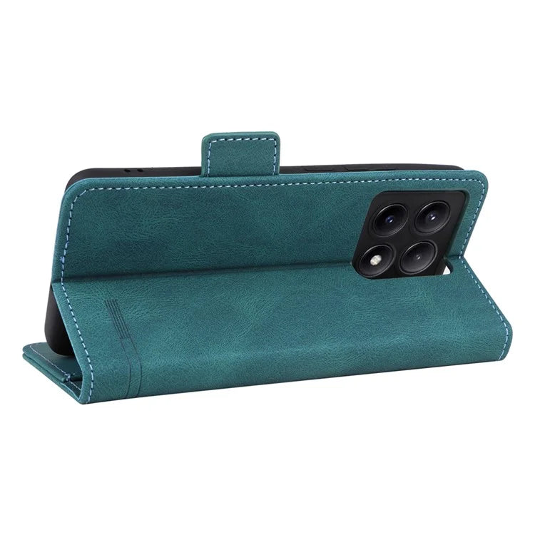 For Xiaomi Poco X6 Pro 5G / Redmi K70E 5G Leather Case Wallet Phone Cover Hardware Decor