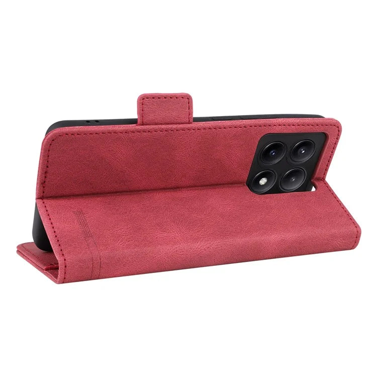 For Xiaomi Poco X6 Pro 5G / Redmi K70E 5G Leather Case Wallet Phone Cover Hardware Decor