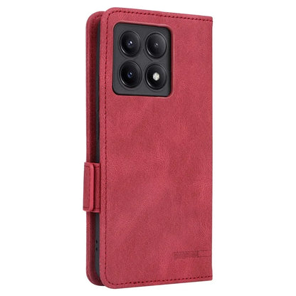 For Xiaomi Poco X6 Pro 5G / Redmi K70E 5G Leather Case Wallet Phone Cover Hardware Decor
