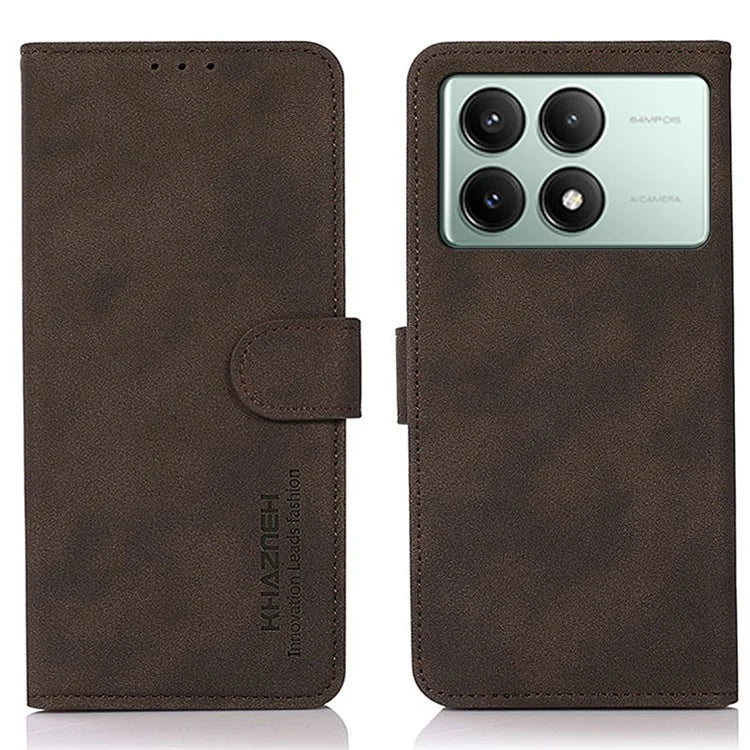 KHAZNEH For Xiaomi Redmi K70E 5G / Poco X6 Pro 5G Case Wallet Phone Cover with Card Holder