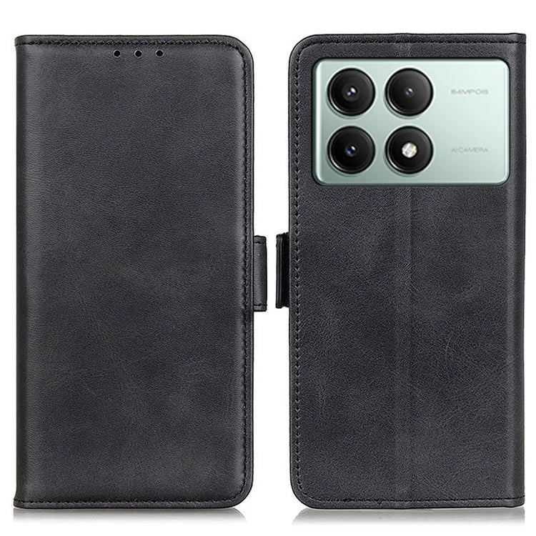 For Xiaomi Redmi K70E 5G / Poco X6 Pro 5G Leather Case Protective Side Magnetic Clasp Phone Cover
