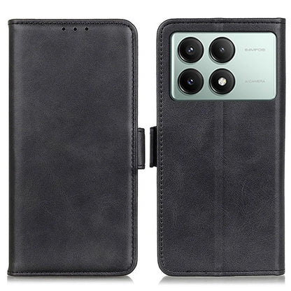 For Xiaomi Redmi K70E 5G / Poco X6 Pro 5G Leather Case Protective Side Magnetic Clasp Phone Cover
