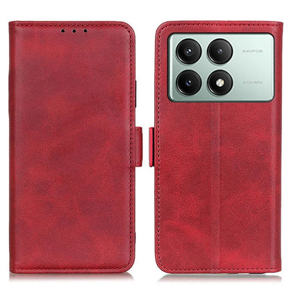 For Xiaomi Redmi K70E 5G / Poco X6 Pro 5G Leather Case Protective Side Magnetic Clasp Phone Cover