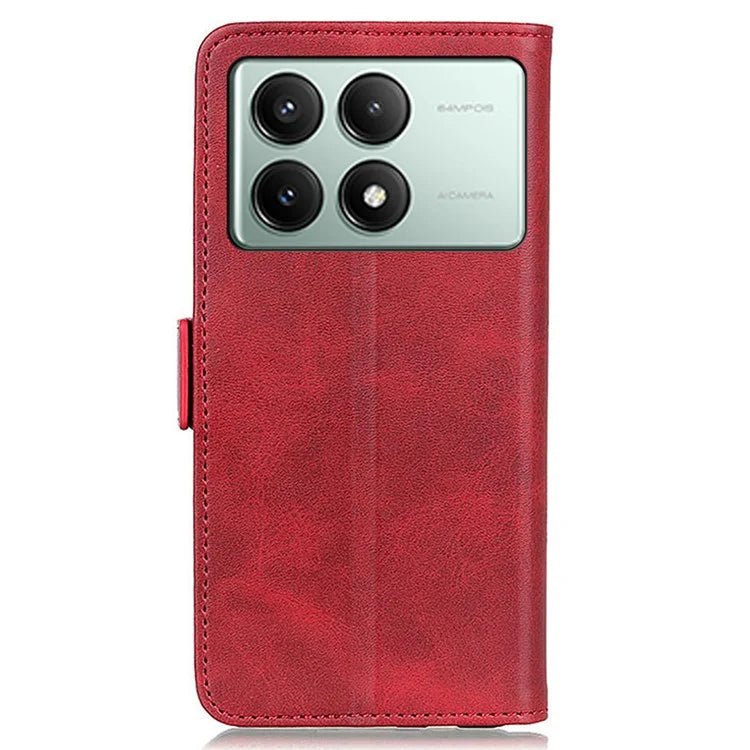 For Xiaomi Redmi K70E 5G / Poco X6 Pro 5G Leather Case Protective Side Magnetic Clasp Phone Cover