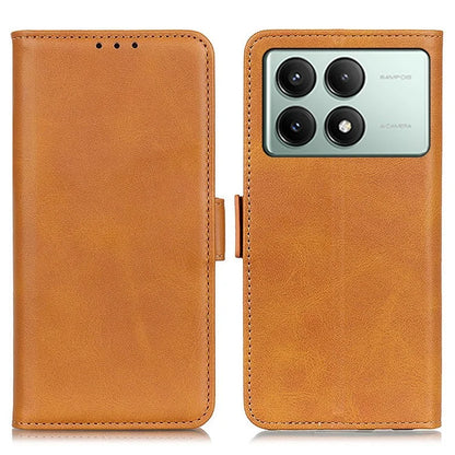 For Xiaomi Redmi K70E 5G / Poco X6 Pro 5G Leather Case Protective Side Magnetic Clasp Phone Cover