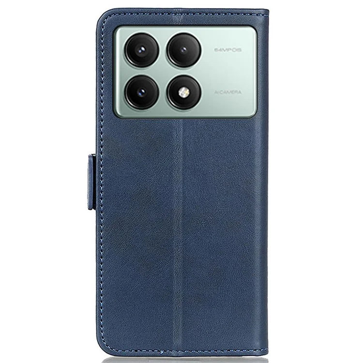 For Xiaomi Redmi K70E 5G / Poco X6 Pro 5G Leather Case Protective Side Magnetic Clasp Phone Cover