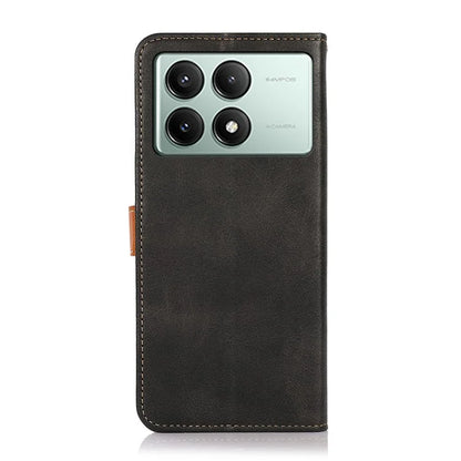 KHAZNEH For Xiaomi Redmi K70E 5G / Poco X6 Pro 5G Case Golden Magnetic Buckle Wallet Phone Protector