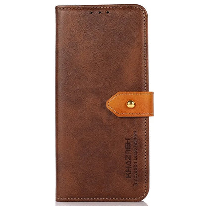 KHAZNEH For Xiaomi Redmi K70E 5G / Poco X6 Pro 5G Case Golden Magnetic Buckle Wallet Phone Protector