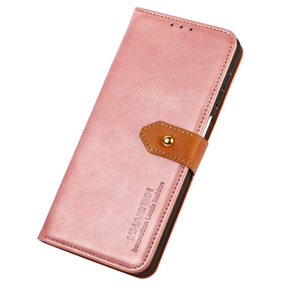 KHAZNEH For Xiaomi Redmi K70E 5G / Poco X6 Pro 5G Case Golden Magnetic Buckle Wallet Phone Protector