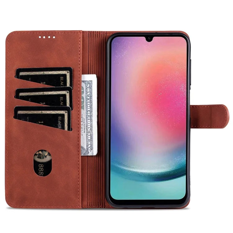 AZNS For Samsung Galaxy A24 4G (162.1 x 77.6 x 8.3mm) Case Shockproof Flip Leather Phone Cover