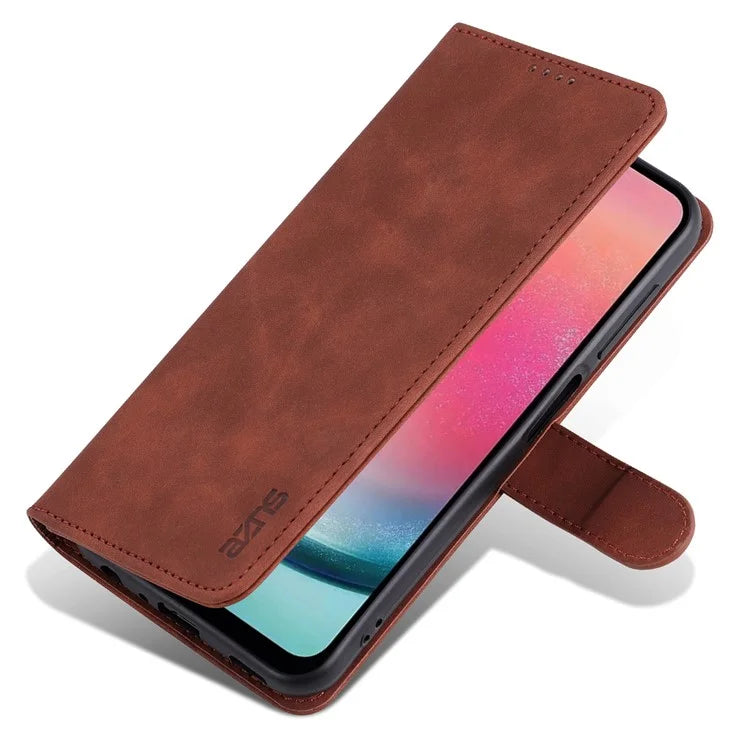 AZNS For Samsung Galaxy A24 4G (162.1 x 77.6 x 8.3mm) Case Shockproof Flip Leather Phone Cover