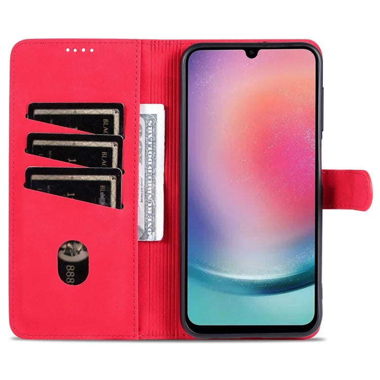 AZNS For Samsung Galaxy A24 4G (162.1 x 77.6 x 8.3mm) Case Shockproof Flip Leather Phone Cover