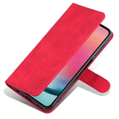 AZNS For Samsung Galaxy A24 4G (162.1 x 77.6 x 8.3mm) Case Shockproof Flip Leather Phone Cover