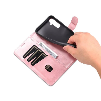 AZNS For Samsung Galaxy A24 4G (162.1 x 77.6 x 8.3mm) Case Shockproof Flip Leather Phone Cover