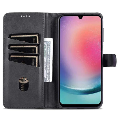 AZNS For Samsung Galaxy A24 4G (162.1 x 77.6 x 8.3mm) Case Shockproof Flip Leather Phone Cover