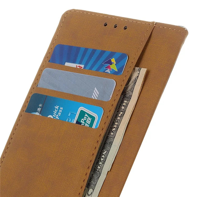 For Xiaomi Redmi Note 13 Pro 4G / Poco M6 Pro 4G Leather Case Fashionable Card Slots Phone Cover