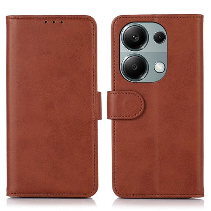For Xiaomi Redmi Note 13 Pro 4G / Poco M6 Pro 4G Case PU Leather Phone Cover Cowhide Texture